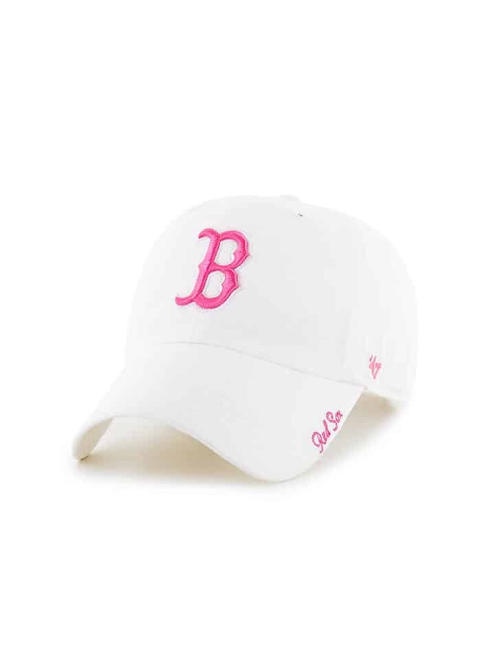47 Brand Boston Red Sox Clean Up Adjustable Hat White and Pink